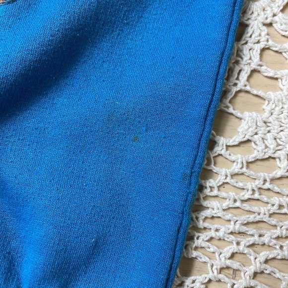 Vintage 1980s Garfield Blue Pullover Crewneck Sweat Shirt 8-10 Years - Picture 4 of 8